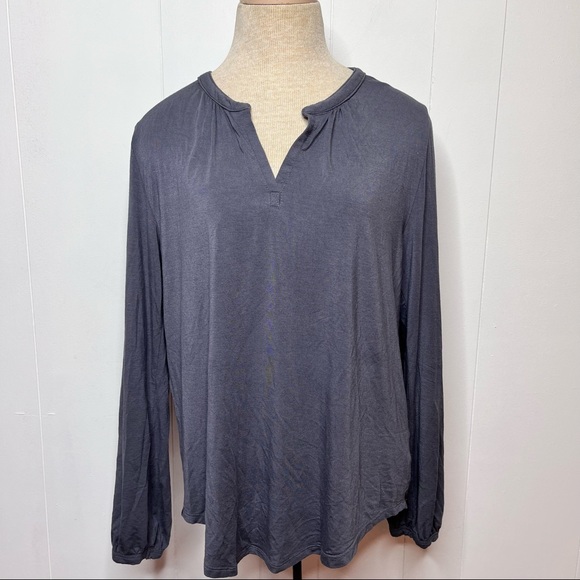 Barefoot Dreams Luxe Milk Jersey Namaste Lounge Pajama Set Size Small Carbon - Picture 2 of 13